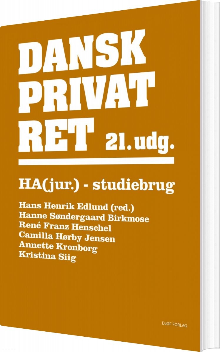 Dansk Privatret Ha Jur    21  Udgave   Camilla Hørby Jensen   Bog