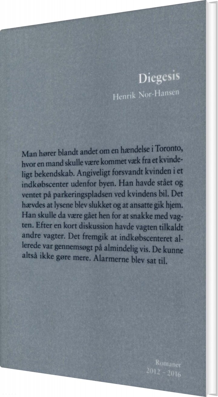 Diegesis   Henrik Nor Hansen   Bog