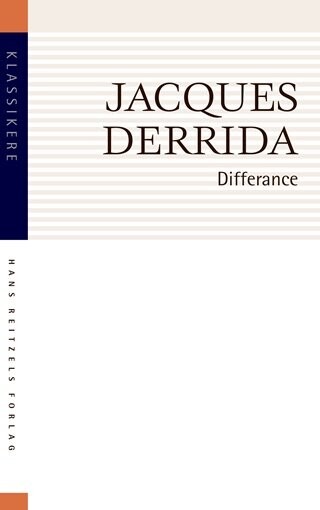 Differance   Jacques Derrida   Bog