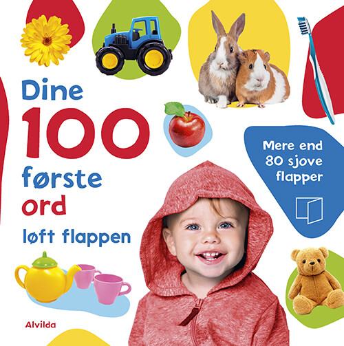 Dine 100 Første Ord Løft Flappen Mere End 80 Sjove Flapper Bog