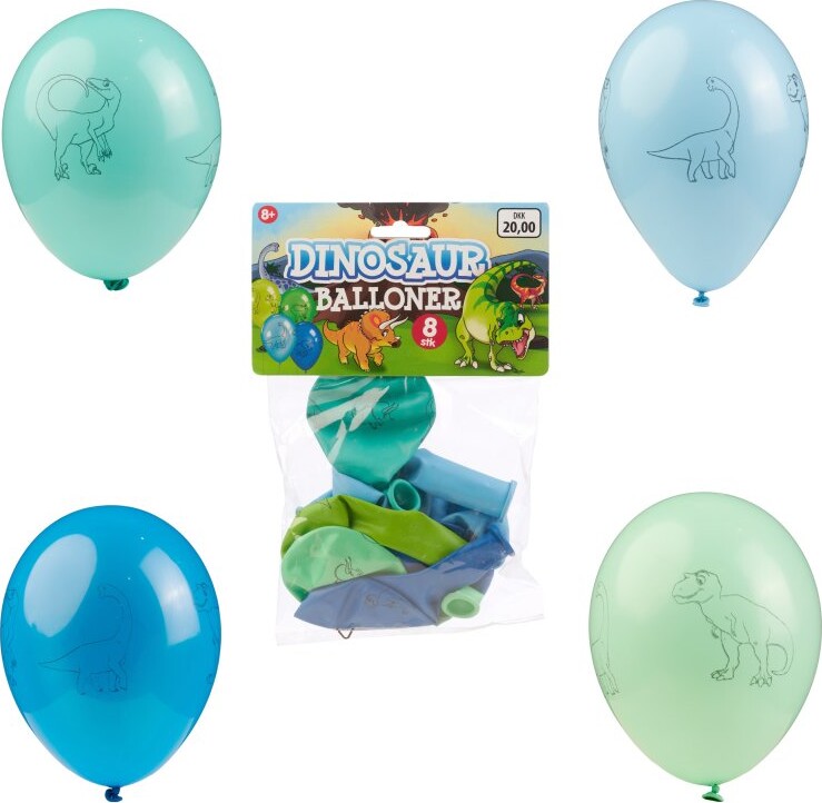 Dinosaur Balloner   8 Stk