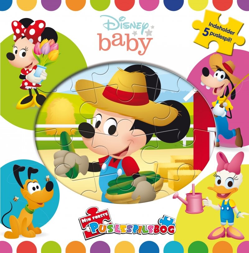 Disney Puslespil Til Baby   Min Første Puslespilsbog   5 Spil