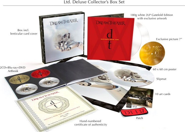 Dream Theater   Distance Over Time Boks  Cd   Lp   Blu Ray   Dvd    Cd