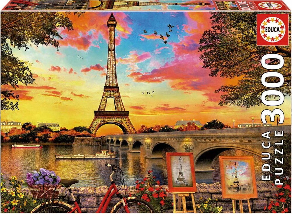 Educa   Puslespil Med 3000 Brikker   Solnedgang I Paris