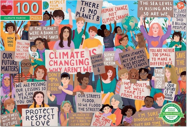 Eeboo Puzzle   Puslespil Med 100 Brikker   Climate March