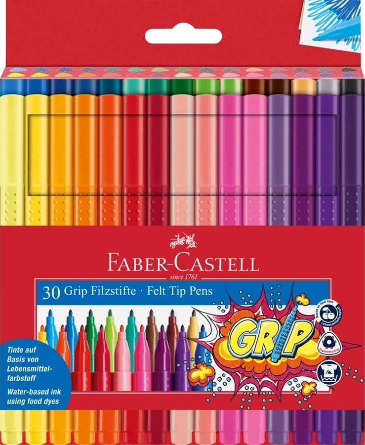 Faber Castell   Grip Farve Tuscher   30 Stk