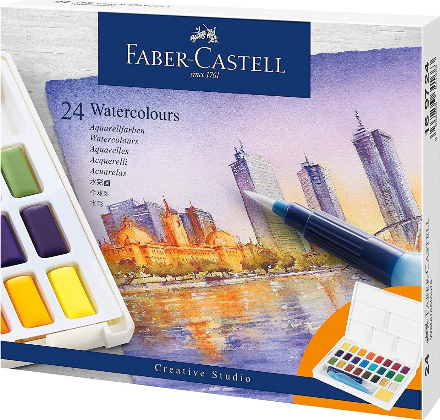 Faber Castell   24 Vandfarver I Kasse