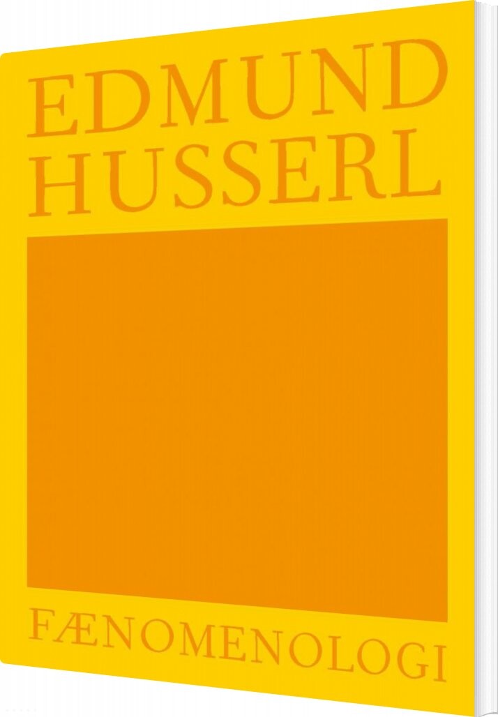 Fænomenologi   Edmund Husserl   Bog