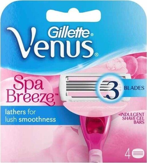 Gillette Venus Spa 2 I 1 Barberskraber Sæt Med 4 Stk  Barberblade