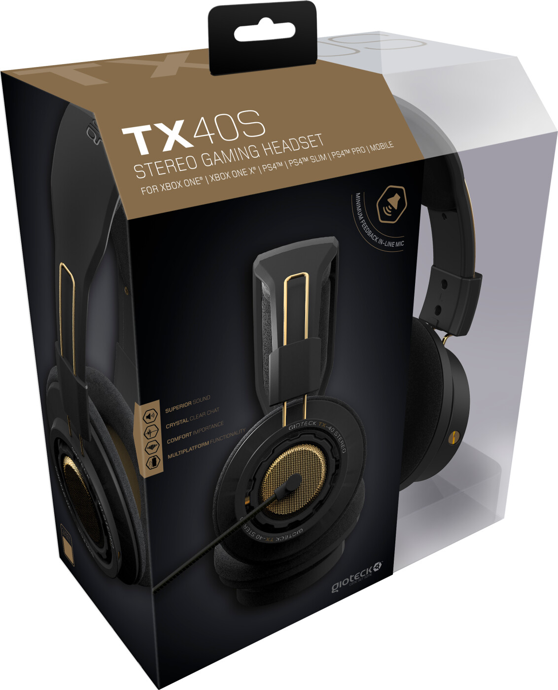 Gioteck Tx 40 S   Stereo Gaming Headset Med Mikrofon   Bronze