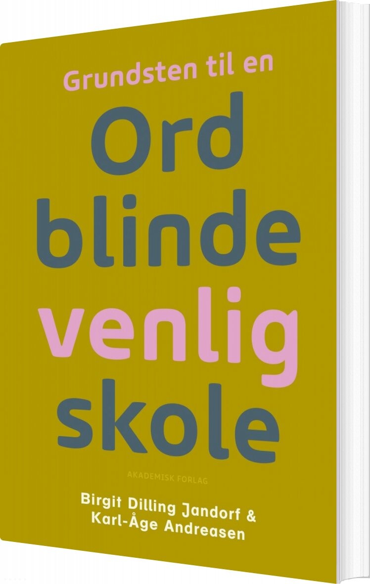 Grundsten Til En Ordblindevenlig Skole   Birgit Dilling Jandorf   Bog