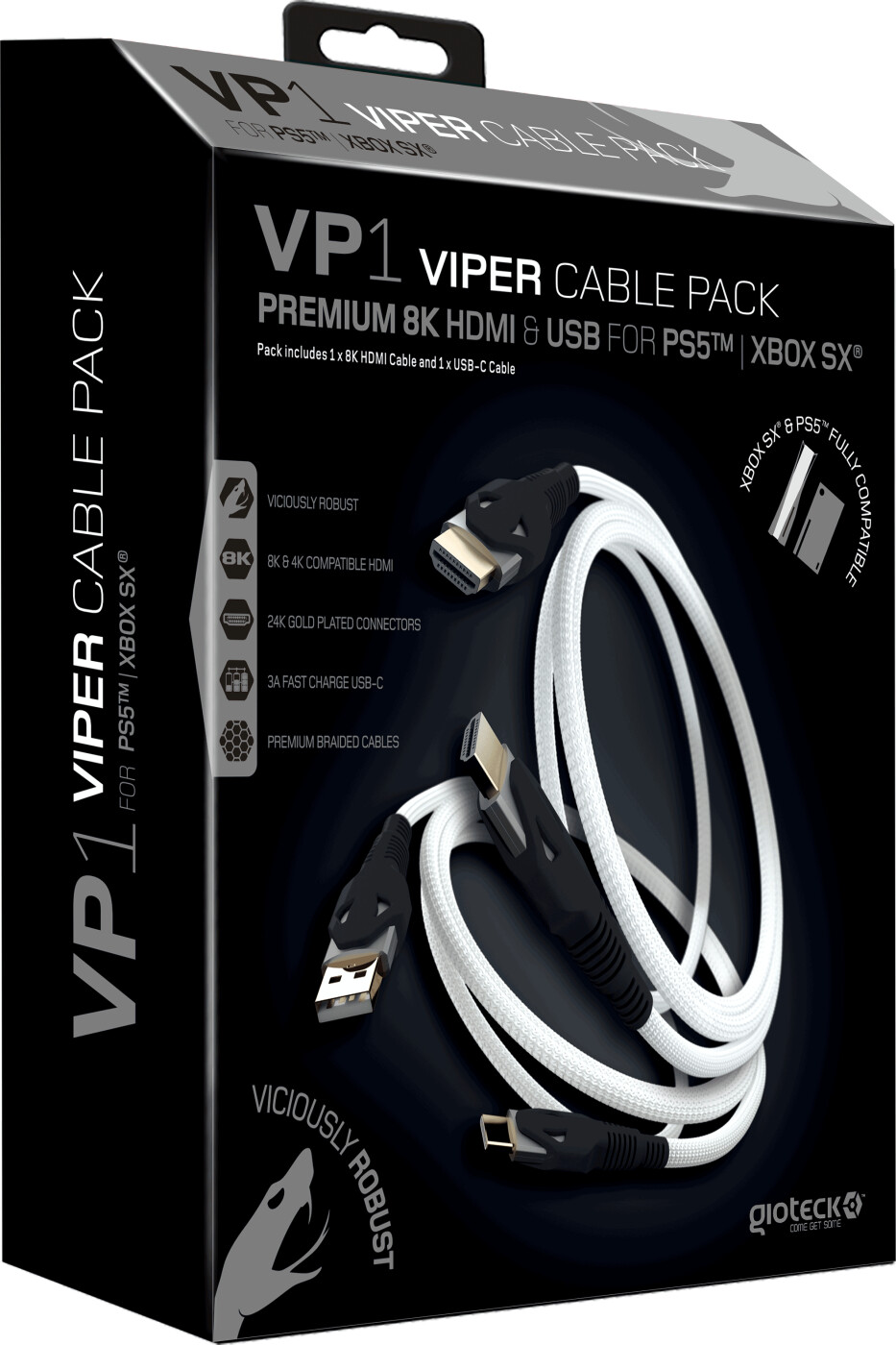 Hdmi   Usb C Kabel Sæt Til Ps5   Xbox X   Gioteck