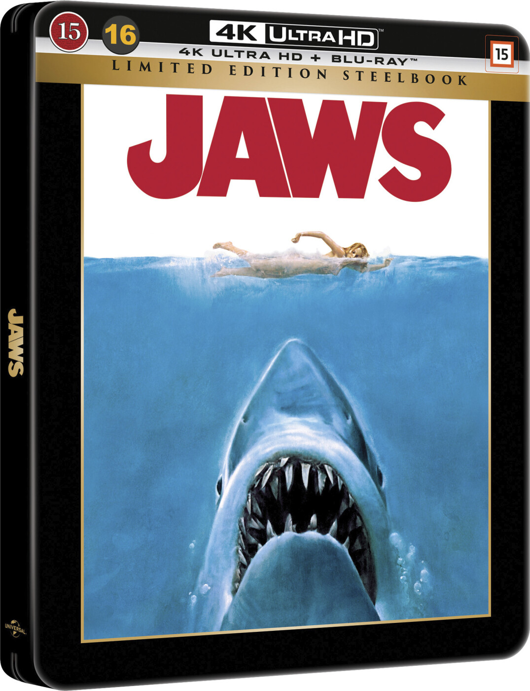 Jaws   4k Ultra Hd Steelbook  3 Disc    4k Blu Ray