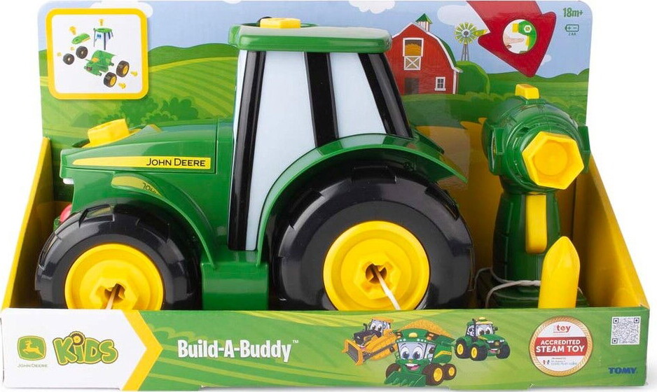 John Deere Legetøjstraktor Samlesæt   Byg En Johnny