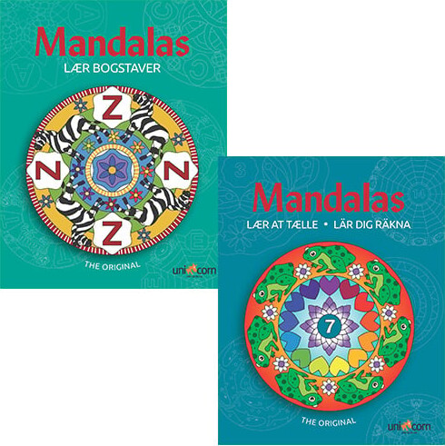 Lær At Tælle Med Mandalas   Lær Bogstaver Med Mandalas   Bog