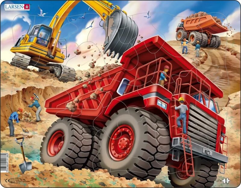 Larsen Puslespil   Dumper Køretøj   33 Brikker