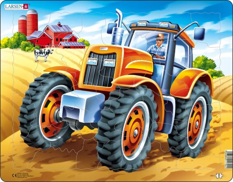 Larsen Puslespil Traktor 37 Brikker 36 5x28 5 Cm