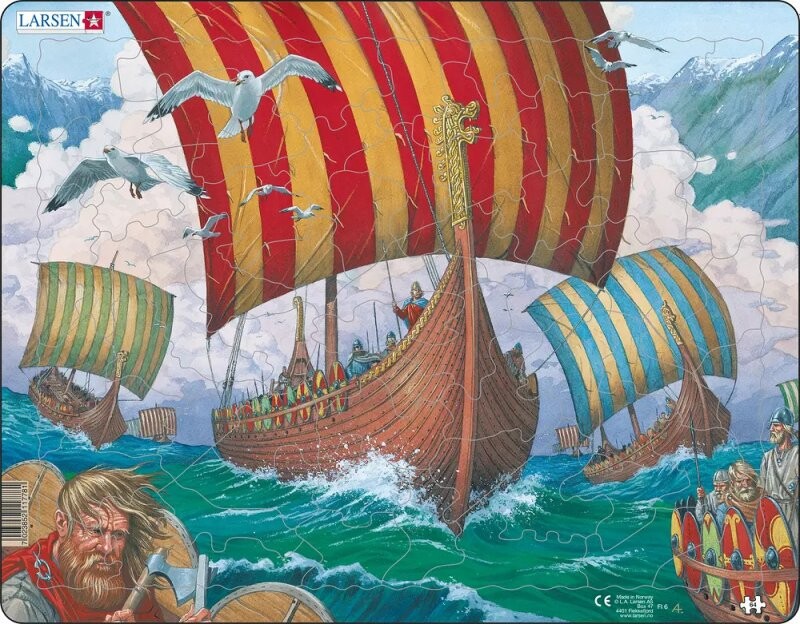 Larsen Puslespil Vikingskibet Ormen Lange 64 Brikker