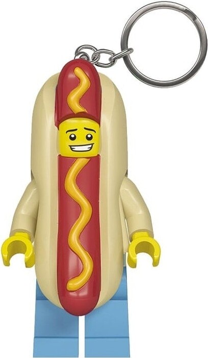 Lego   Nøglering Med Led Lys   Hot Dog Mand
