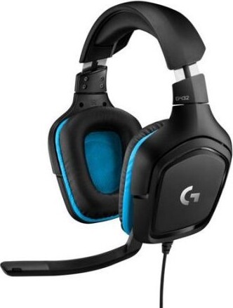 Logitech G432   7 1 Gaming Headset   Sort Blå