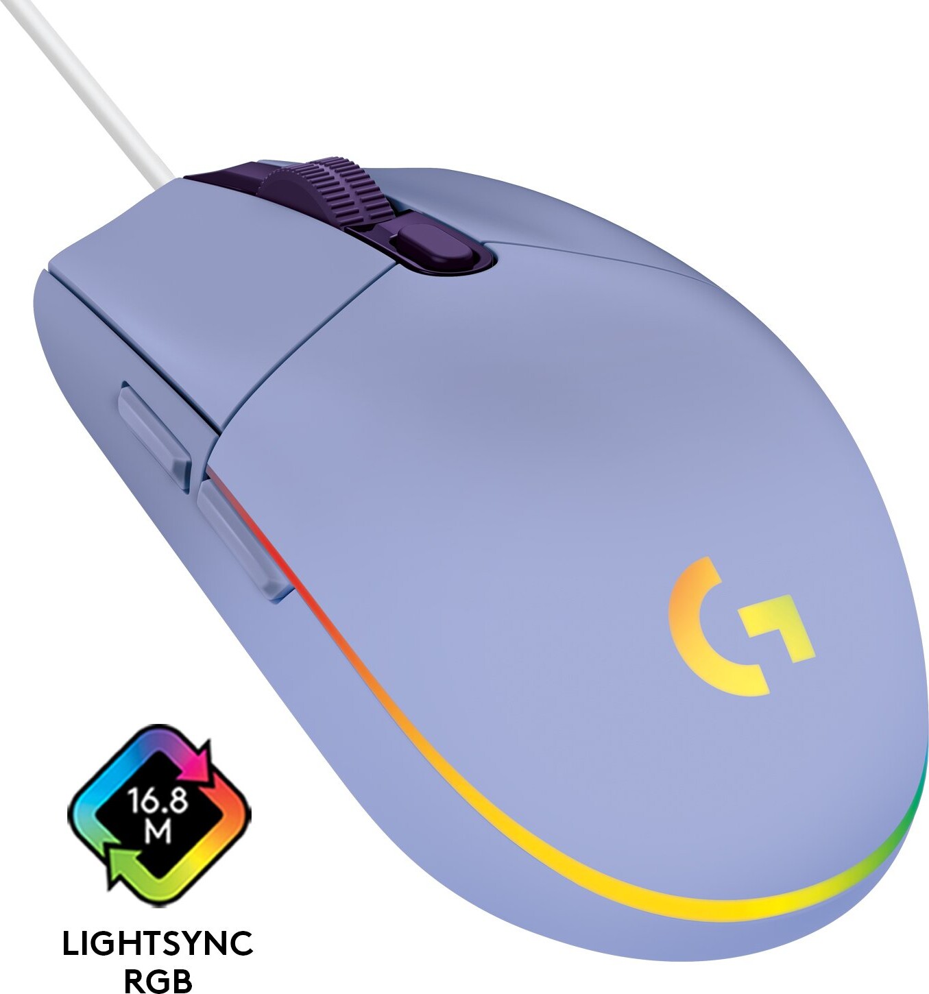 Logitech G203 Lightsync Gaming Mus Lilla