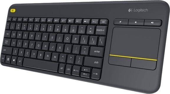 Logitech K400 Plus   Trådløs Tastatur Med Touchpad   Nordisk Layout   Sort