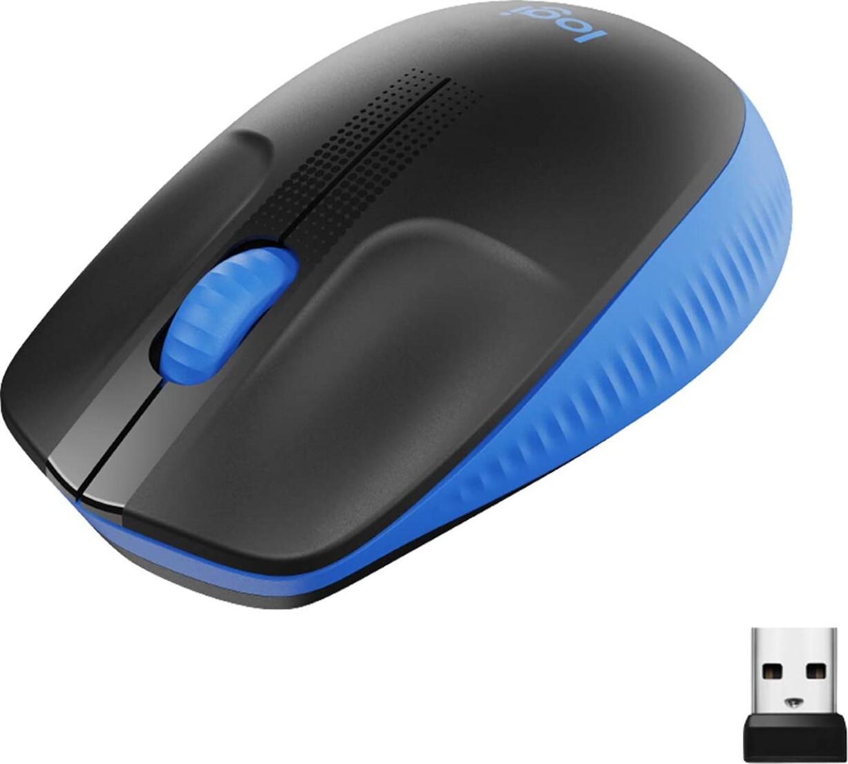 Logitech M190   Trådløs Mus   Blå Sort