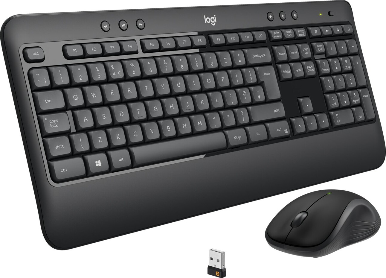 Logitech Mk540 Advanceret Trådløs Tastatur Og Mus Sæt   Nordic