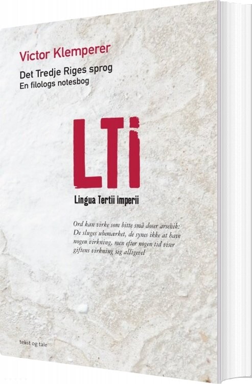 Lti Det Tredje Riges Sprog Victor Klemperer Bog