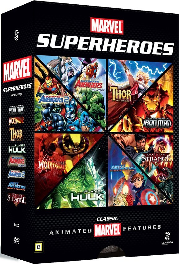 Marvel Animated Superheroes Boks Dvd Film