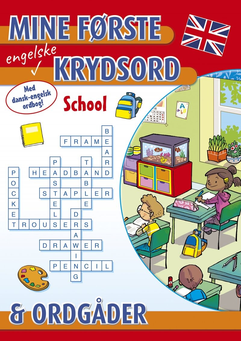 Mine Første Engelske Krydsord Og Ordgåder: School   Bog