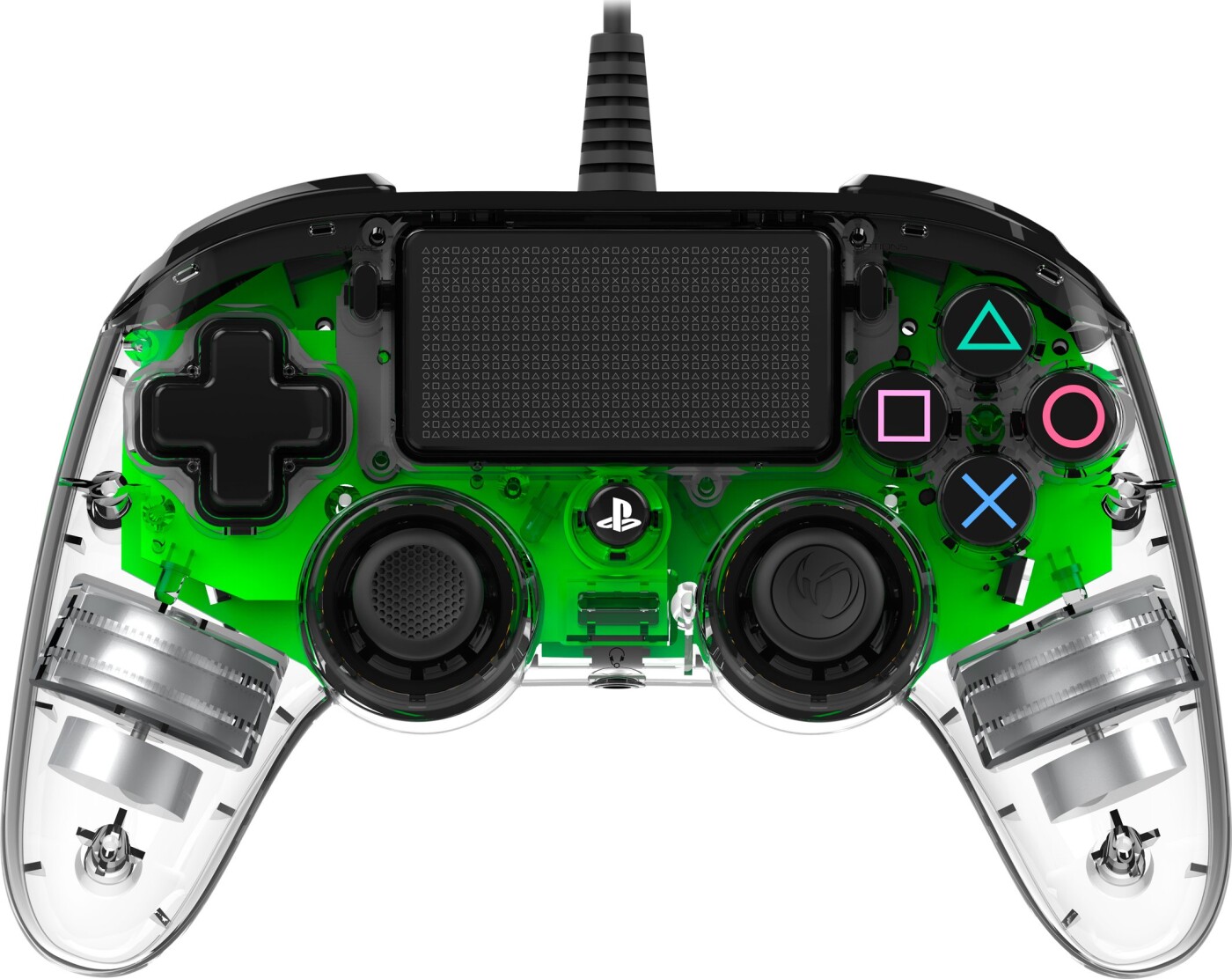 Nacon Compact Ps4 Controller Med Led Lys   Grøn