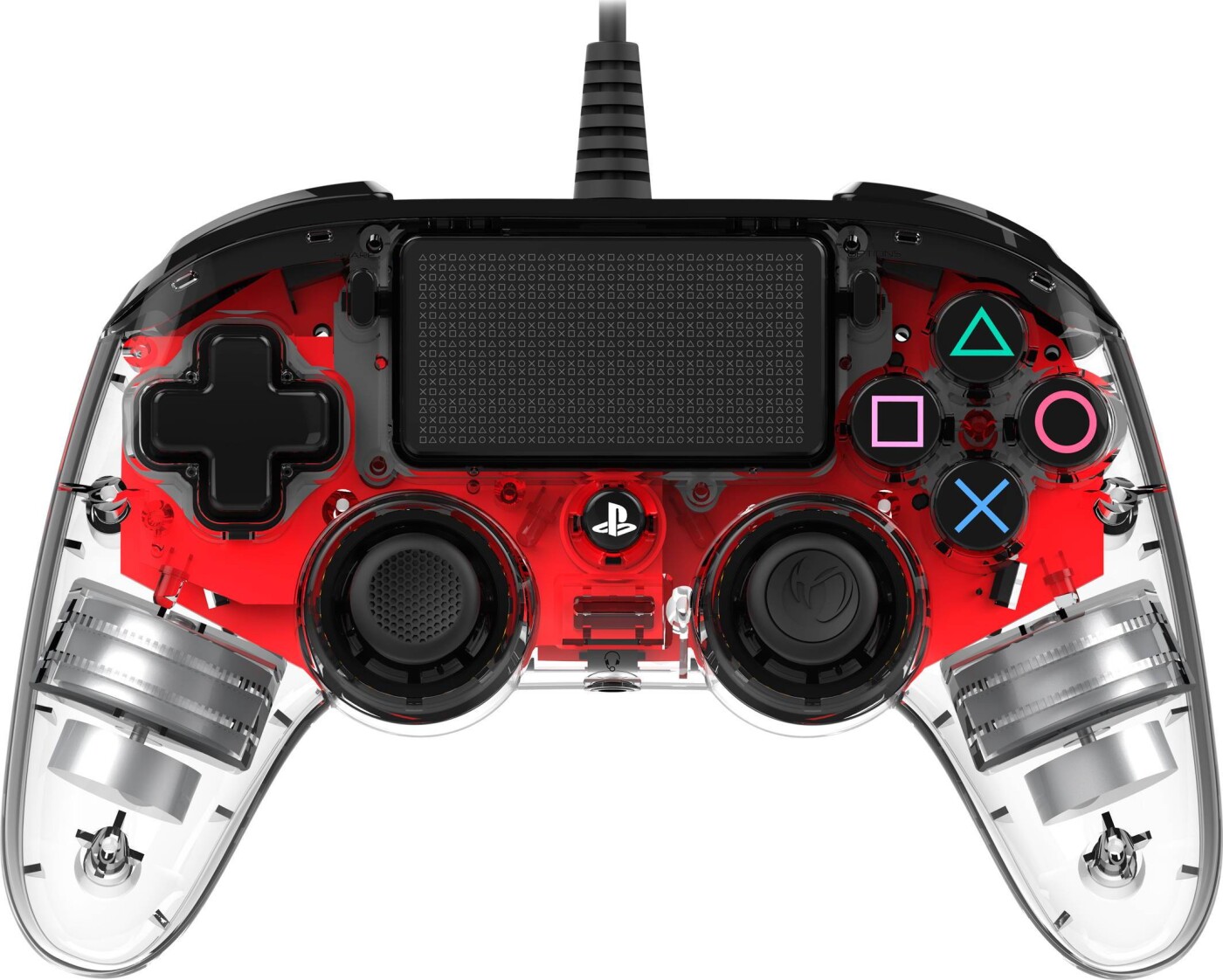 Nacon Compact Ps4 Controller Med Led Lys   Rød
