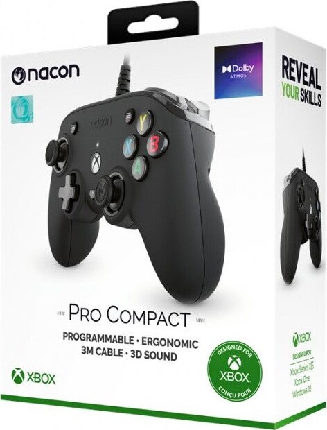 Nacon Pro Compact Controller Til Xbox X  S Og Pc   Sort