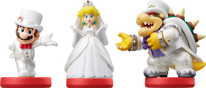 Nintendo Amiibo Figur   Super Mario  Bowser   Prinsesse Peach
