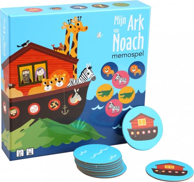 Noah S Ark Huskespil Med Dyr Og Illustrationer   Huskespil