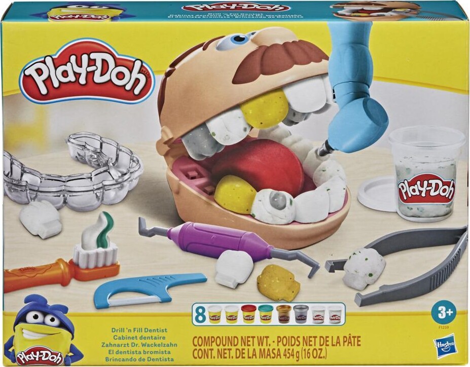 Play Doh   Modellervoks Sæt   Drill  N Fill Tandlæge