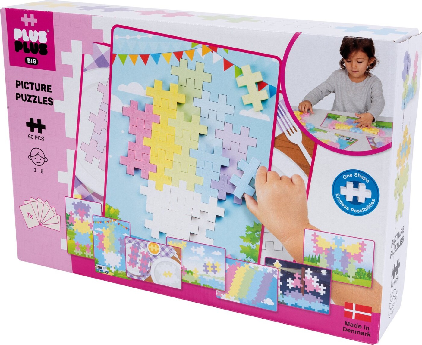 Plus Plus Brikker   Big   Picture Puzzles   60 Dele   3 6 år