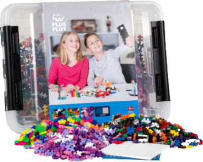 Plus Plus Brikker   Storage Box Mix   2400 Dele
