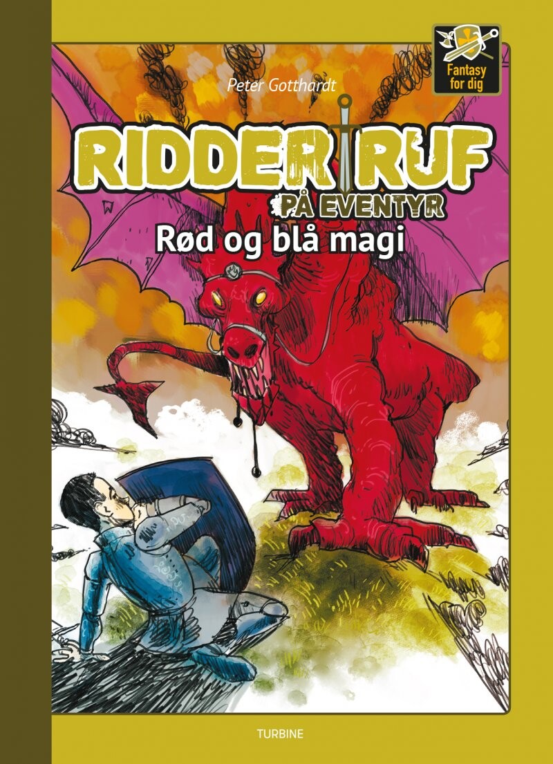 Ridder Ruf På Eventyr   Rød Og Blå Magi   Peter Gotthardt   Bog