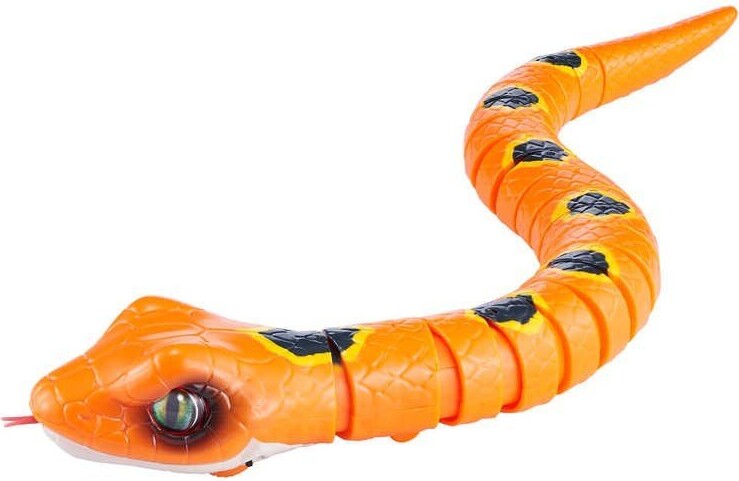 Robo Alive Robot Slange Legetøj Med Lyd Og Lys Orange