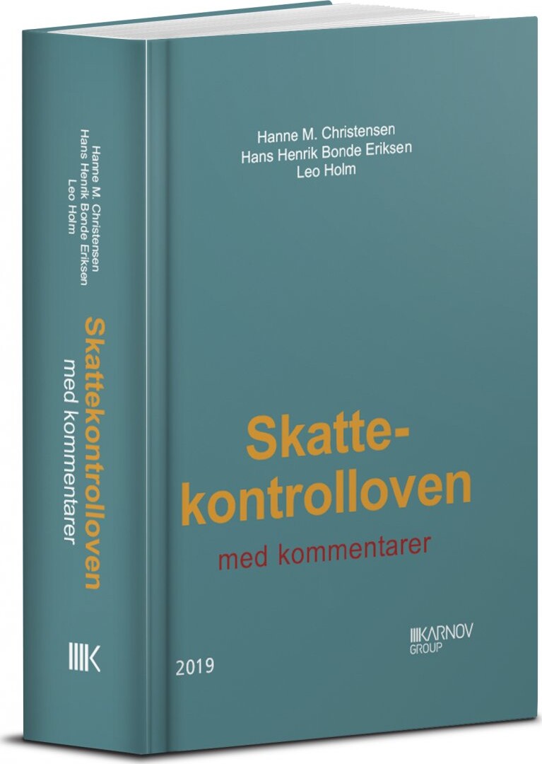 Skattekontrolloven Med Kommentarer   Hans Henrik Bonde Eriksen   Bog
