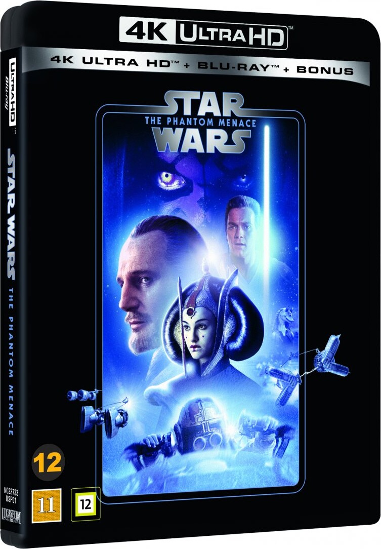 Star Wars: The Phantom Menace Den Usynlige Fjende Episode 1 2020 Udgave 4k Blu Ray