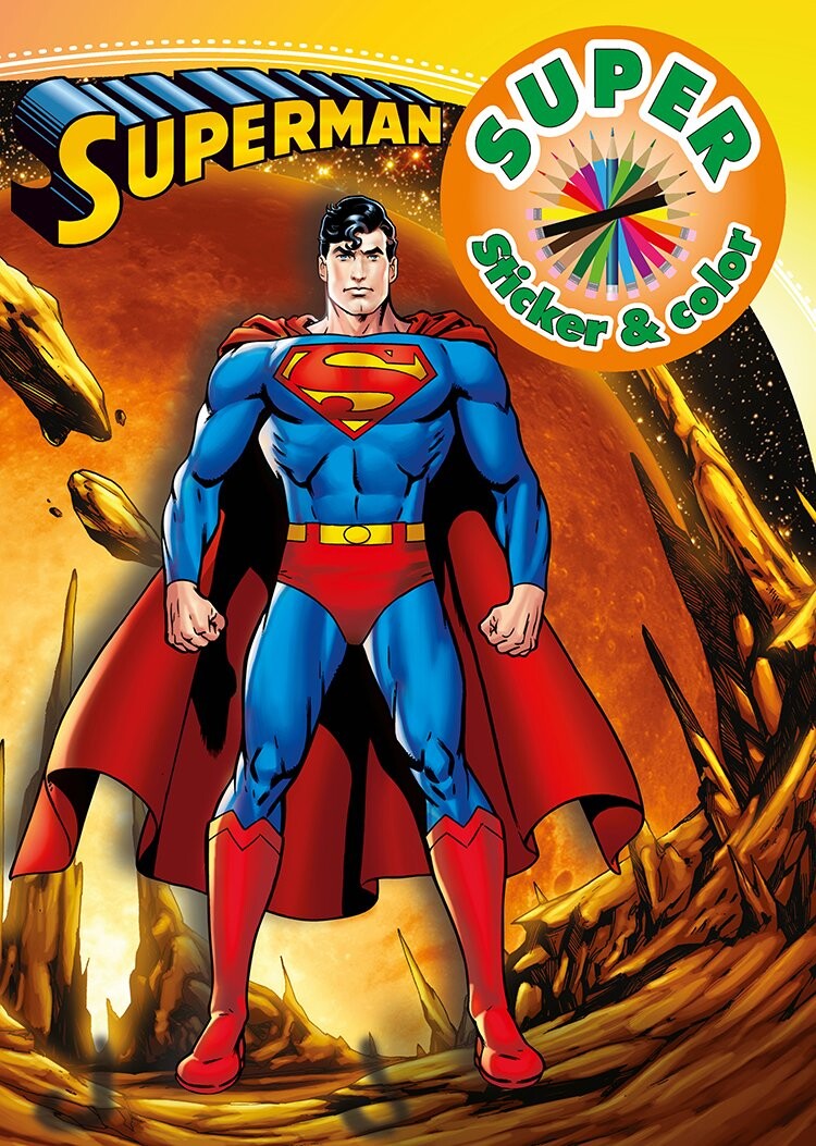 Superman    Super Sticker   Color   Bog