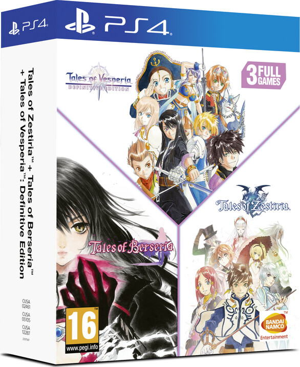 Tales Of Vesperia Tales Of Berseria Tales Of Zestiria Compilation Ps4