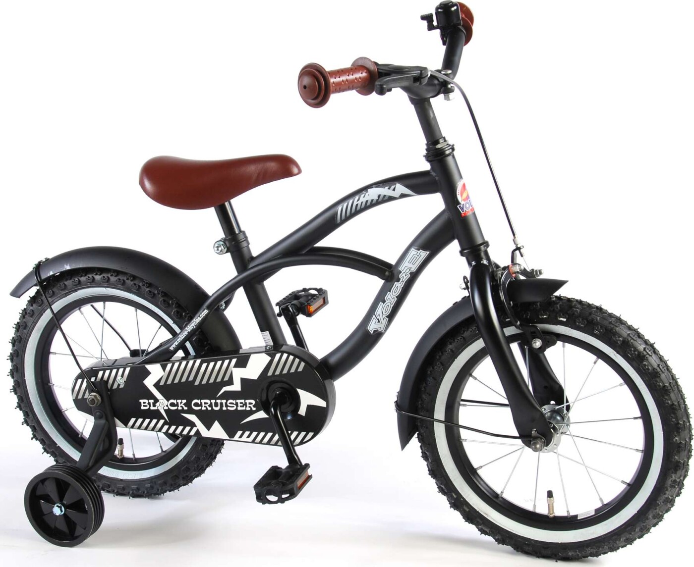 Volare Børneykel   3 5 5 år   12    Black Cruiser   Sort