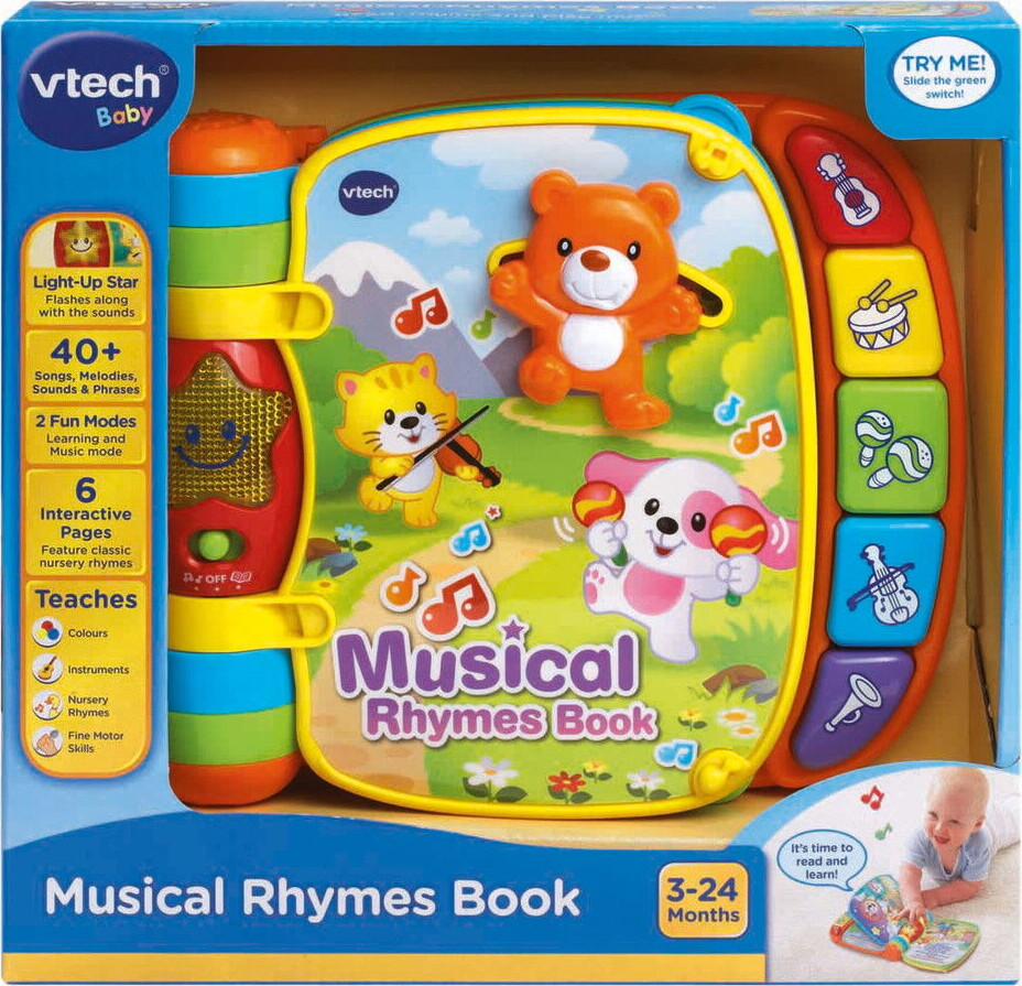 Vtech   Baby Musikbog Med Børnesange   Dansk