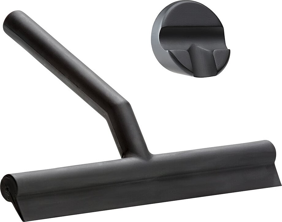Zone Skraber Til Badeværelse Med Magnetisk Holder Wiper Sort