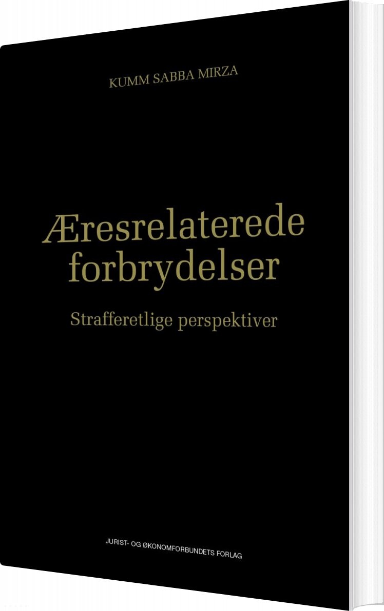 æresrelaterede Forbrydelser   Kumm Sabba Mirza   Bog
