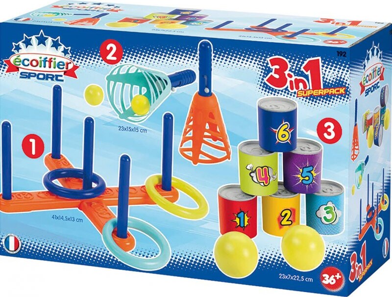 3 I 1 Ringspil  Dåsekast Og Kast Og Grib Spil
